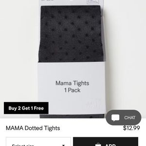 Black Dotted Mama Tights H&M Maternity